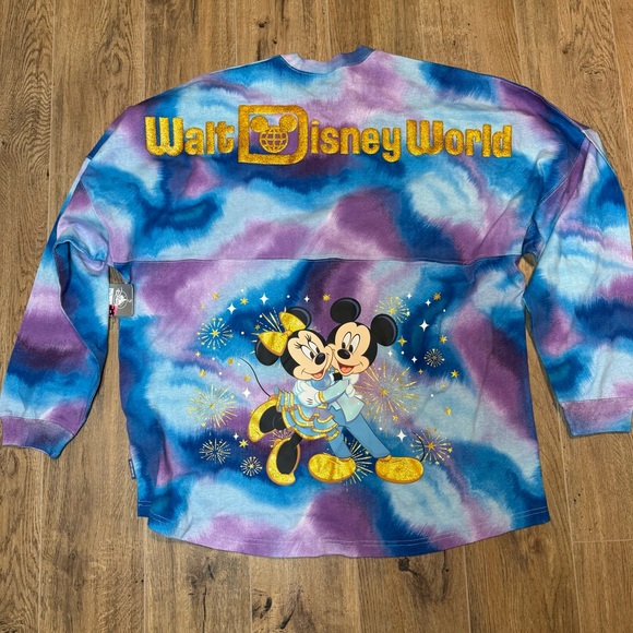 NEW Walt Disney World Mickey & Minnie Anniversary Tie Dye Tee Shirt XL #90A - Picture 9 of 10